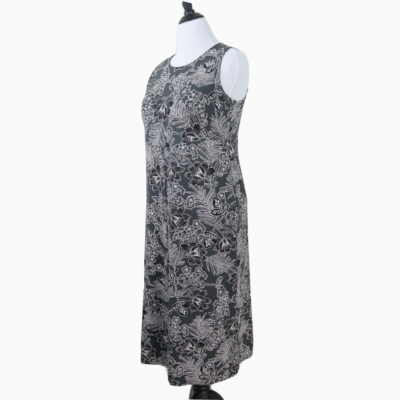 J Jill Size Petite M Wearever Collection Midi Tank Dress Jersey Floral - Picture 1 of 9